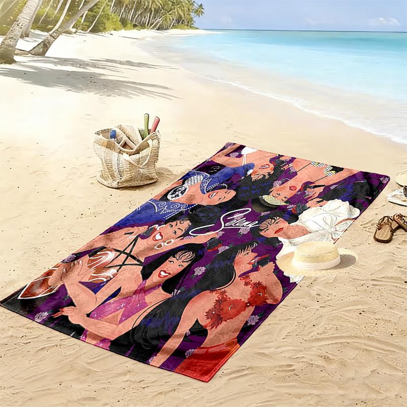 Selena Quintanilla Print Beach Towel, Large Soft Quick Dry Towel for Beach Camping Swimming