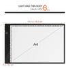 New A4 Ultra-thin Portable LED Light Box Tracer USB Power LED Artcraft Tracing Light Pad Light Box For Artists,Drawing Sketching