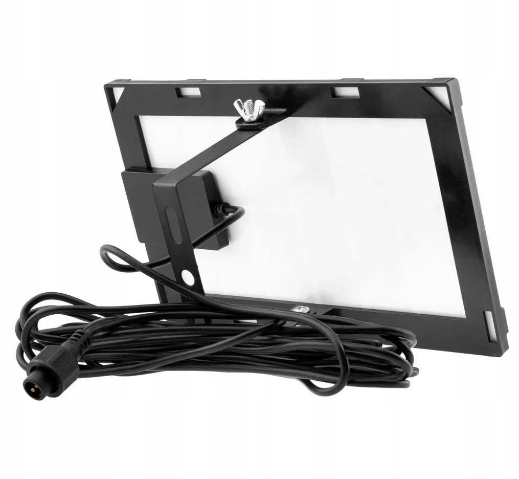 Solar Halogen Lamp with Twilight Sensor 50W Remote Control Lamp 206 LED 3Ah 5m Aluminum