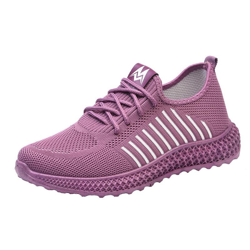 Fashion Shoes 2024 Fashion Women's Flats Casual Sport Shoes Women Slip On Soft Shoes Ladies Breathable Walking Mesh Platform Sneakers