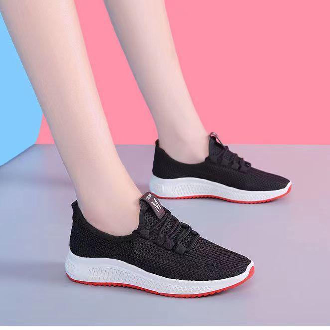 

Новый тренд женских сетчатых туфель, универсальные спортивные летние дышащие повседневные нескользящие белые туфли, студенческая обувь 40