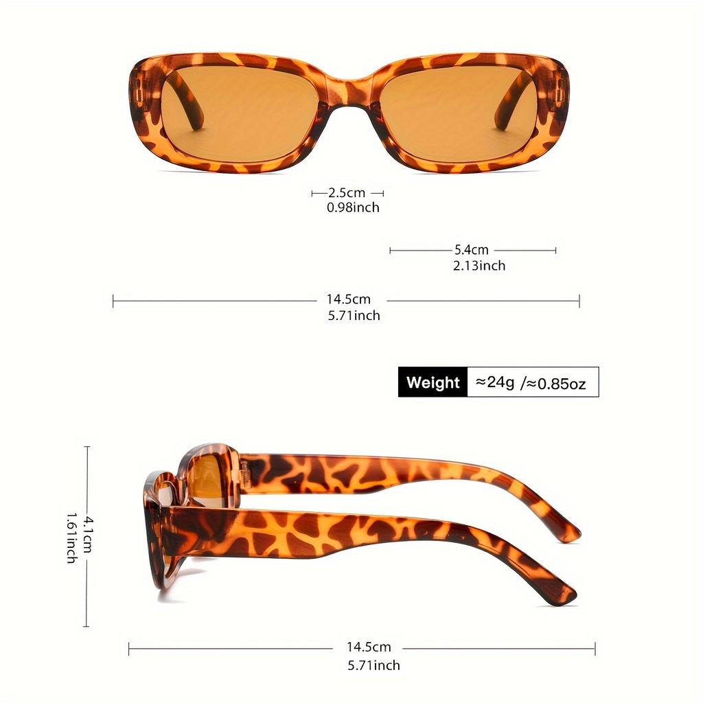 1/16pcs Vintage Punk Square Sunglasses Women Summer Fashion UV400 Jelly Colors Shades