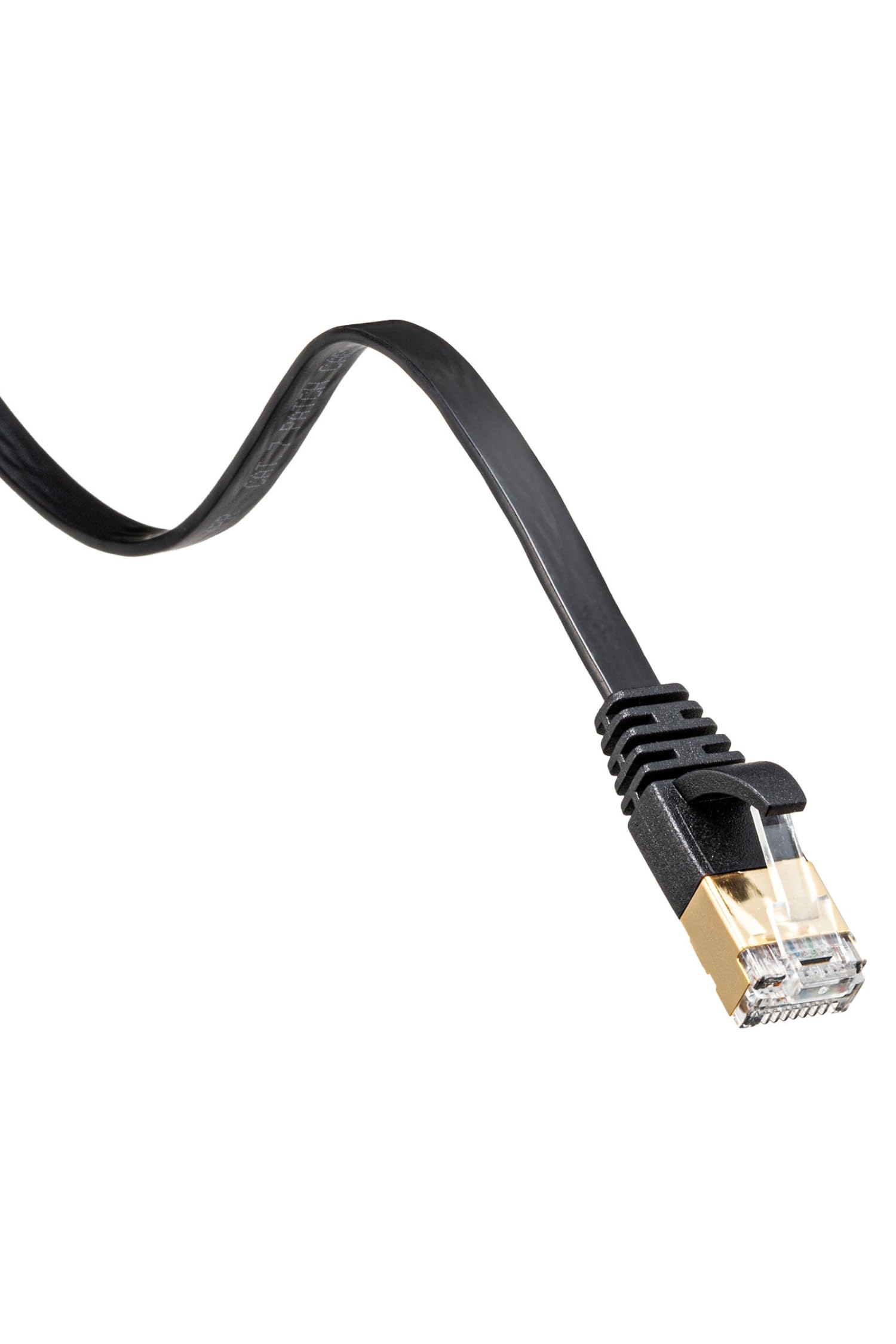 

Sanwa Supply LAN Cable CAT7 Flat with RJ45 Gigabit Ethernet (15m) Anti-Slip Tabs, Connector, 10Gbps/600MHz Cable, Black, KB-FLU7-15BK чорний
