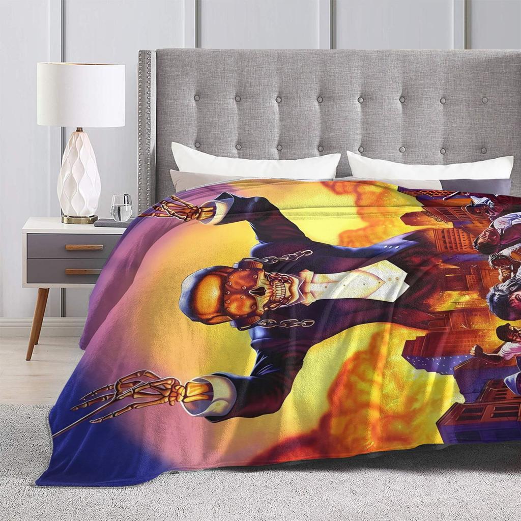 Megadeths Band Art Flannel Blanket Winter  Super Soft Throw Blanket for Kids Living Room Aesthetic Bedspread Sofa Bed Cover