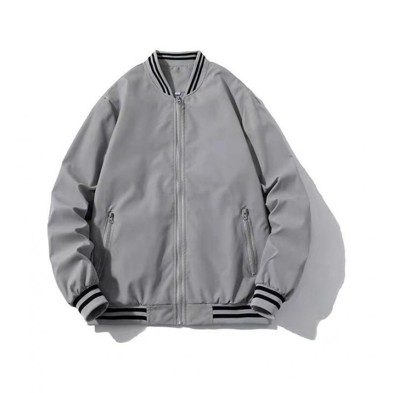 Autumn Stand-Up Collar Windbreaker: Custom Baseball Uniform with Embroidered Logo