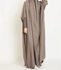 Women's Solid Color Abaya Dress - Middle Eastern & Southeast Asian Style