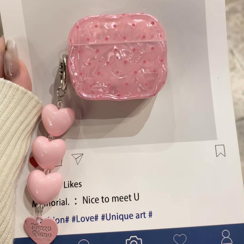 Small Fresh Shell Ripple Point Suitable AirPods Pro 3 Generation Earphone Cover Apple Bluetooth Protective Case 4/Pro 2