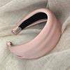 Wide-Brimmed Satin Headband Solid Color Hair Hoop Band New Silk Hair Band  Girls