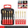 Tungstens Carbide Burr Set Hex 1 4 Inch Titanium Coated 10 Piece Rotary File Milling Cutter For Woodworking Metal Stone