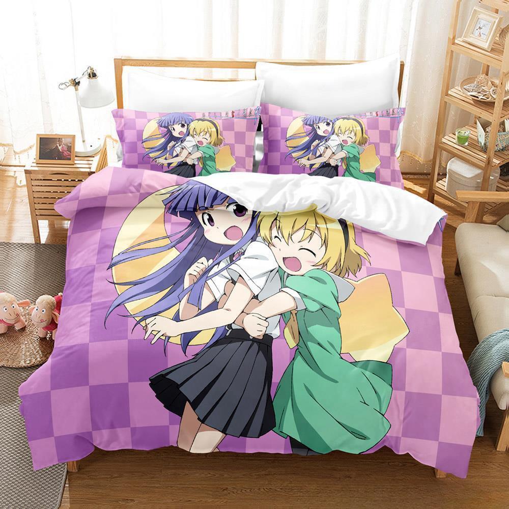 3D Print Anime Higurashi When They Cry Bedding Set Single Twin Full Queen King Size Bed Set Aldult Kid Bedroom Duvet Cover Sets
