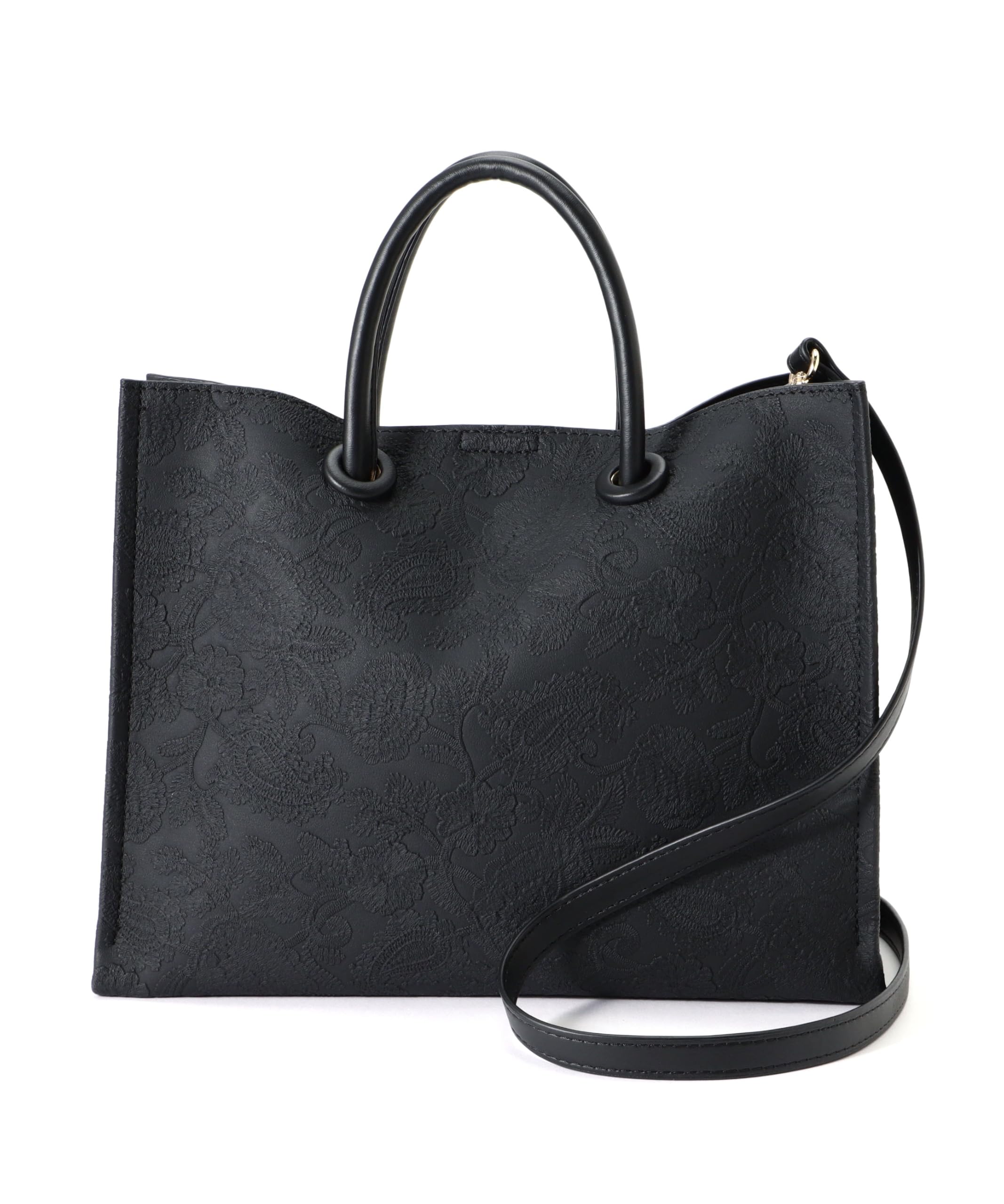 Embossed Paisley Bag [Free s Mart] [Black/Free Size] чёрный