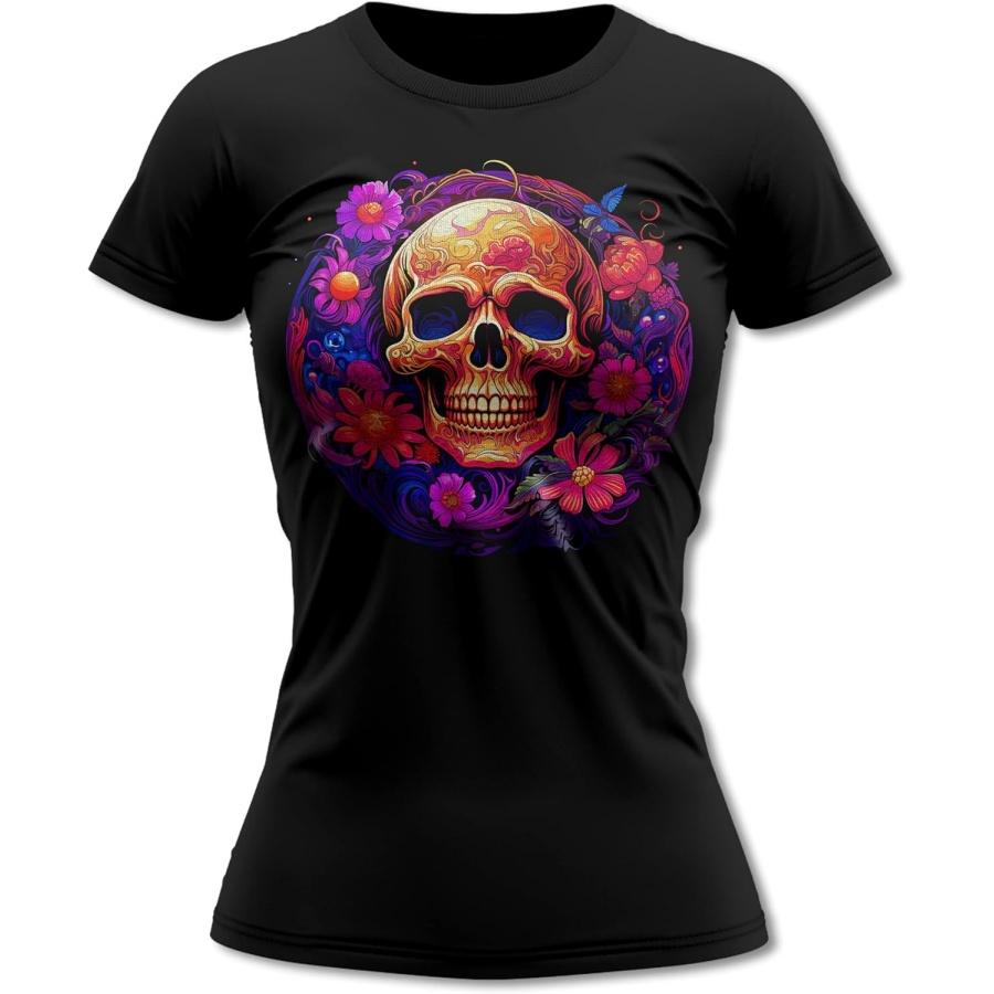 Skull Flower 2 Women_s T-Shirt XXXXXL разноцветный