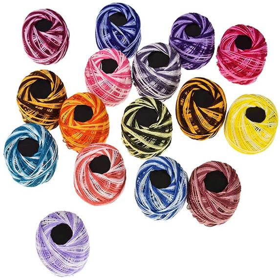 Crochet Cotton Yarn Balls Cross Stitch Needlepoint Hand Embroidery Knitting Threads