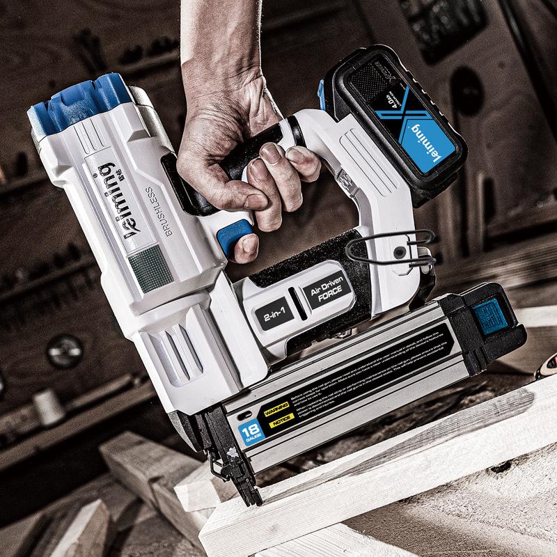 Lei Ming J-150 Electric Brad & Staple Nail Gun for Woodworking