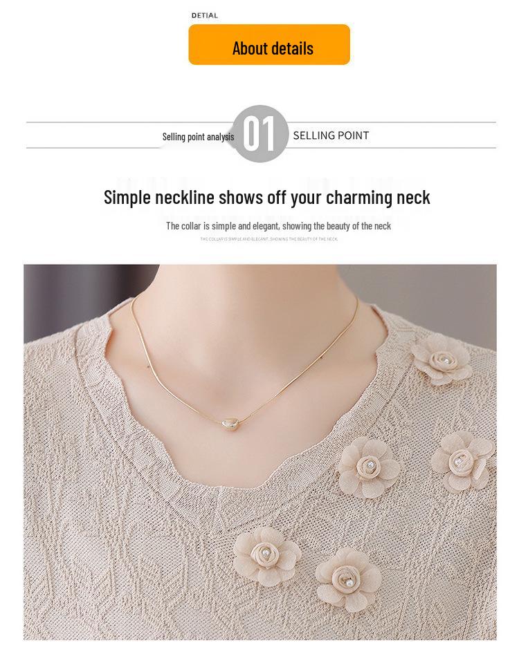 Mom's Versatile Long-Sleeve Knitted Sweater for Middle-Aged and Elderly Women - Elegant Pullover for Spring and Autumn.