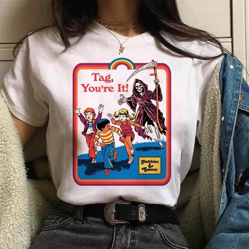 ZX TEE Demon Devil Anime Streetwear Fashion Girls T-Shirts Harajuku Kawaii Clothes Short Sleeve Summer Tees Casual Female O-Neck Tops