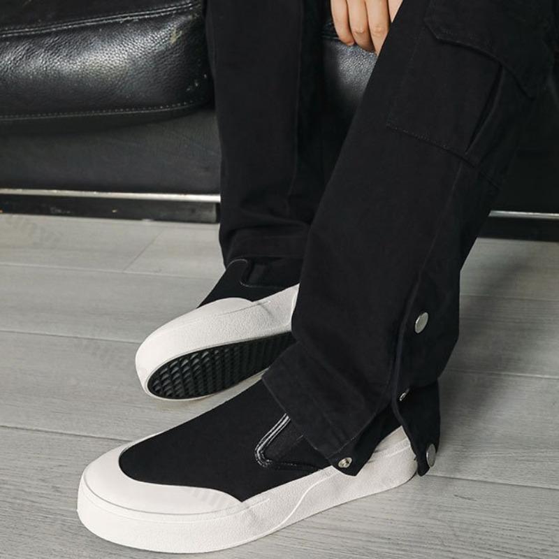 Fashion 2025 Summer New Men's Breathable Canvas Casual Shoes Thick Soled Comfortable Slip on Sports Shoes Fashion Trend Chunky sneakers