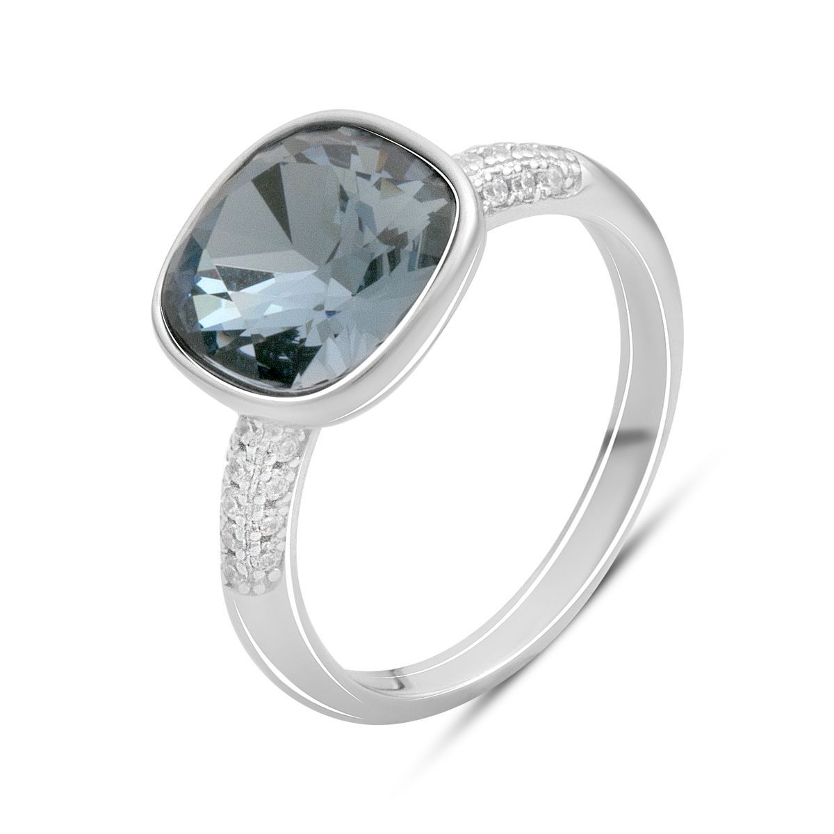 

Silver ring with cubic zirconia, product weight 4.38 g (60002279) 17.5 білий