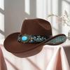High-quality Woolen Jazz Hat, New Luxury European and American Style Knight Riding Western Cowboy Hat, Trendy for Both Men and Women