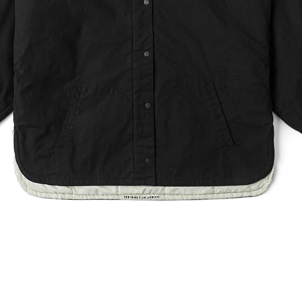 Vans Solid Color Button-Up Long Sleeve Jacket Women Jackets Black VN000H2XBLK