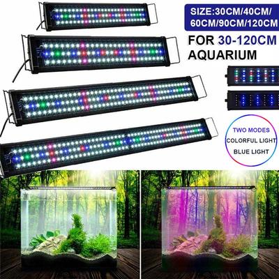 12V priză UE Super subțire LED Lumină pentru acvariu Multi-color cu spectru complet 30-120 cm Rezervor de pește pentru plante acvatice Lampă de iluminat pentru creșterea marină
