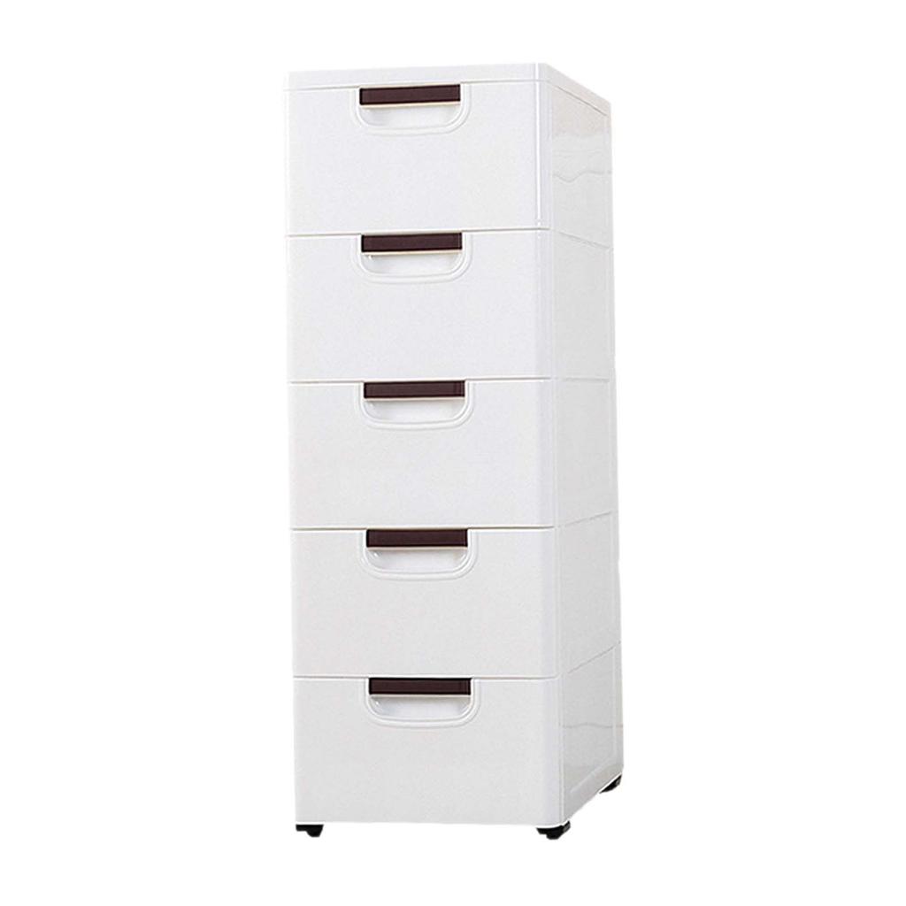 5 Drawer Chest Storage Rolling Cart with Wheels File Organization Stand Shelf Trolley for Home Cabinet Bedroom Closet Office