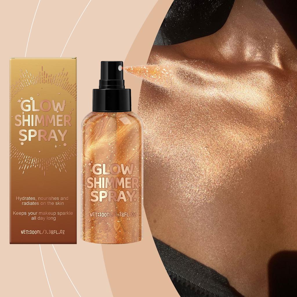 Shiny Body Glitter Spray Natural Glitter Non Sticky Body Spray100ml
