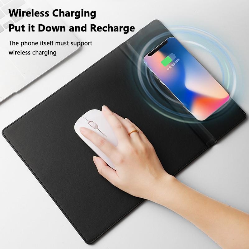 

Складной коврик для мыши 15 Вт с кронштейном для зарядки беспроводного телефона, противоскользящий коврик для компьютерной игры, коврик для мыши