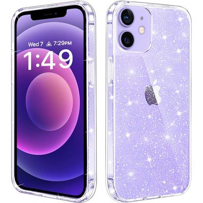 Čiré třpytivé pouzdro pro Iphone 16 15 Pro Max 14 Plus 13 Mini 12 11 X Xs Xr Se 2020 2022 7 8 6 Dámské Sparkle Bling Shockproof Ochranný tenký tenký kryt