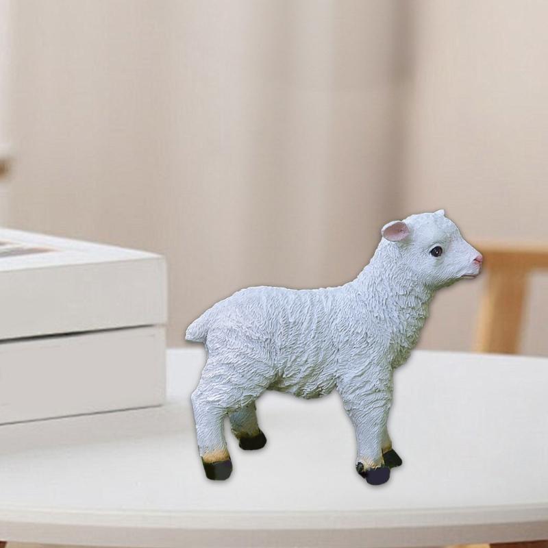 Detailed Small Resin Goat Figurine Multiple Poses Durability Lamb Statue Sheep Sculpture Ideal For Table top Shelf Display