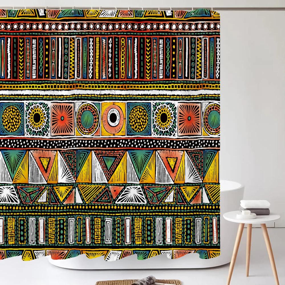 Colorful Bohemian Shower Curtain Boho Polyester Fabric Bath Curtain for Bathroom Curtain Decor Shower Curtains Cortina Ducha