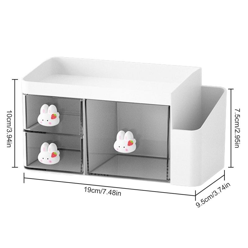 Makeup Organizer Storage Cabinet Makeup Display Case Multifunctional Bathroom Make Up Stand Compartmented Tabletop Cosmetic