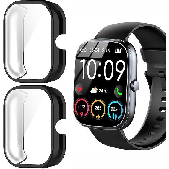 Compatible for uaue Smart Watch Case, Lamshaw Soft Slim TPU All Around Protective Shell Anti-Scratch Bumper Cover Case Compatible for uaue T60,