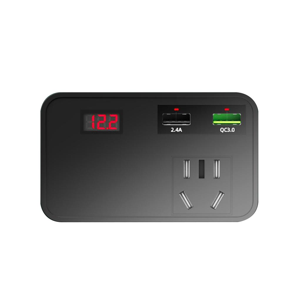 Reliable 3 in 1 Car Charger with 600W Power Inverter Convert DC 12V to AC 110V 220V with DualUSB Support QC3.0 Plug