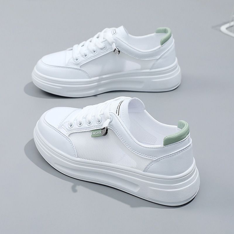 New platform summer board shoes mesh breathable shoes 35 зелёный