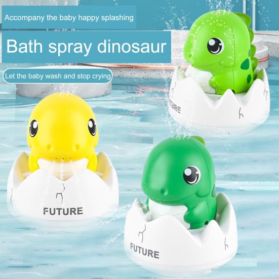 

Baby Dinosaur Bath Toy Automatic Waterproof Electric LED Light Water Squirting Entertainment Battery-operated Children Baby Pool Bath Toy Kids Gifts