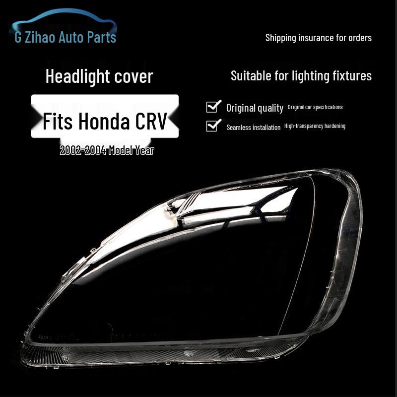 02-04 Honda CRV Headlight Cover: Transparent Lampshade Lens Shell