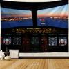 Education Wall Art Decorative Tapestry Aircraft Cockpit Control Room Tapestry Wall Hanging Bedroom Living Room Background Cloth