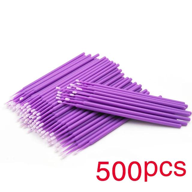 Оптовая продажа 500/1000 шт. Микрощеточки-аппликаторы для макияжа ресниц Оптовая продажа Микрощеточки Наращивание ресниц Индивидуальное снятие ресниц