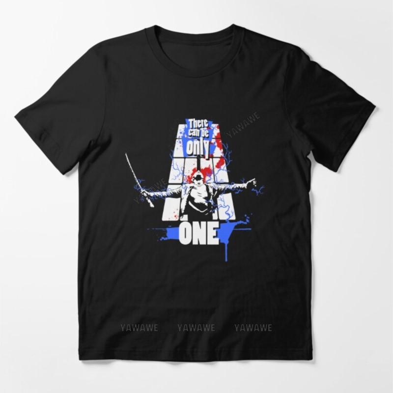 New arrived black short sleeve brand cotton top There can be only one Essential T Shirt unisex tee shirt fashion tshirt tops S