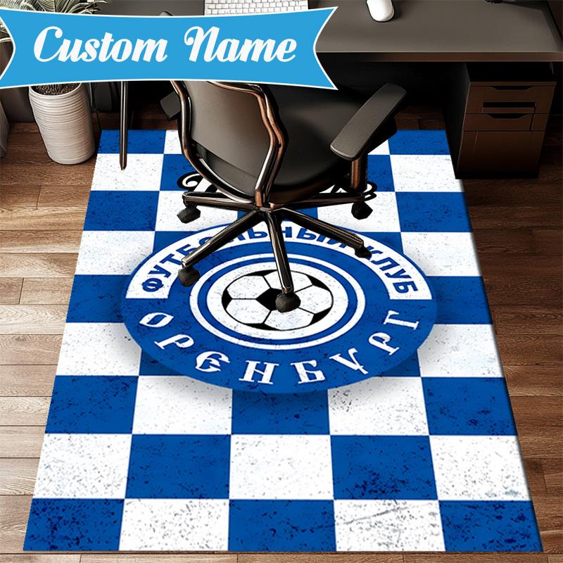Custom Name FC Orenburg Emblem Rug Game Carpet, Floor Mat for Bedroom Living Room Entryway Rug, Home Decor Idea Gift for Christmas Birthday