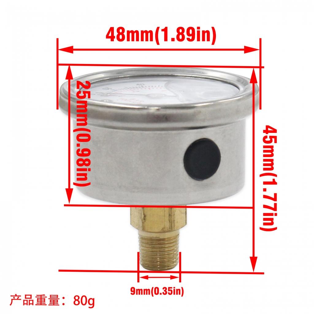 Fuel Pressure Gauge AN6 Adapter Kit Metal Construction
