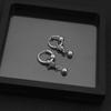 Personalized simple titanium steel earrings, neutral wind men's and women's trend ear jewelry, stainless steel spring ear clips
