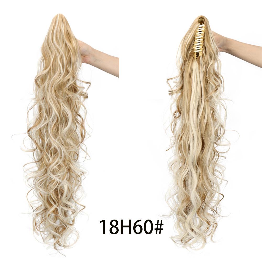 30 Inch Long Messy Curls Claw Clip Ponytail Extensions Synthetic Drawstring Curly Hairpiece Jaw Clip Hair Extensions for Women