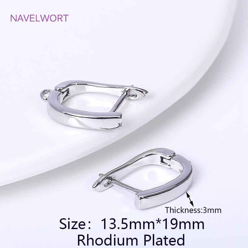 DIY Earring Making Accessories 18K Gold Plated Smooth Earring Hook Clasps Brass Metal Earwires Hooks,Jewelry Making Supplies