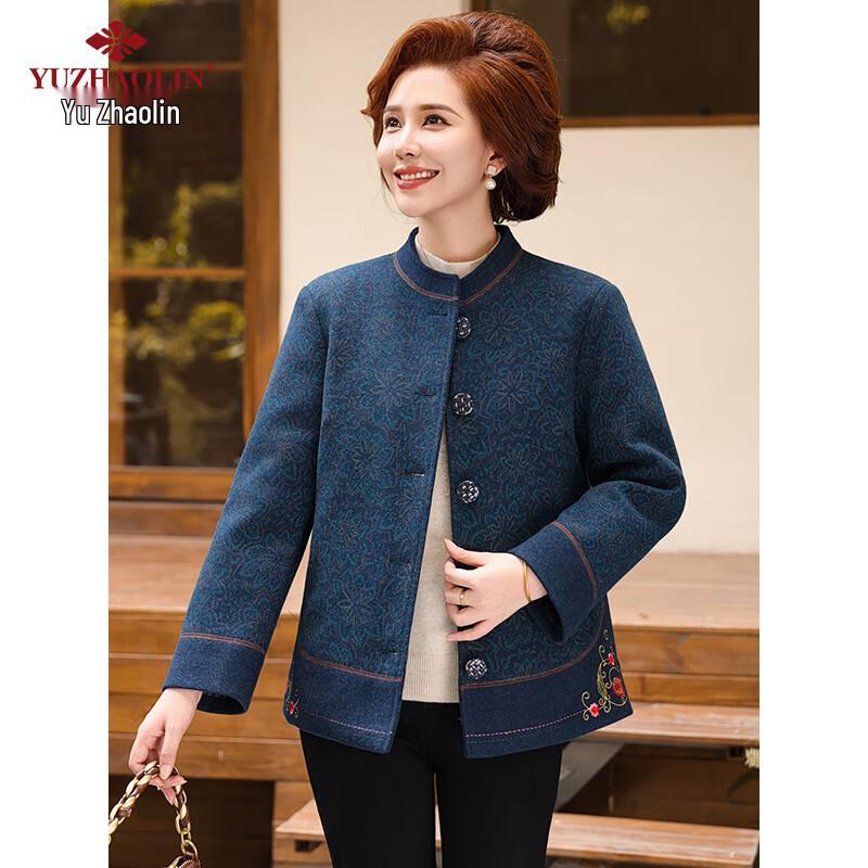 Yuzhaolin Women's Autumn Winter Plush Woolen Coat