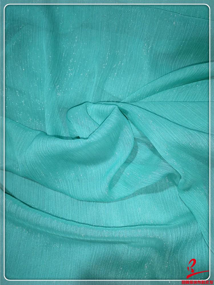 Super Sheer Silver Sequin Silk Gingham Chiffon Brocade Fabric for Dance Costumes