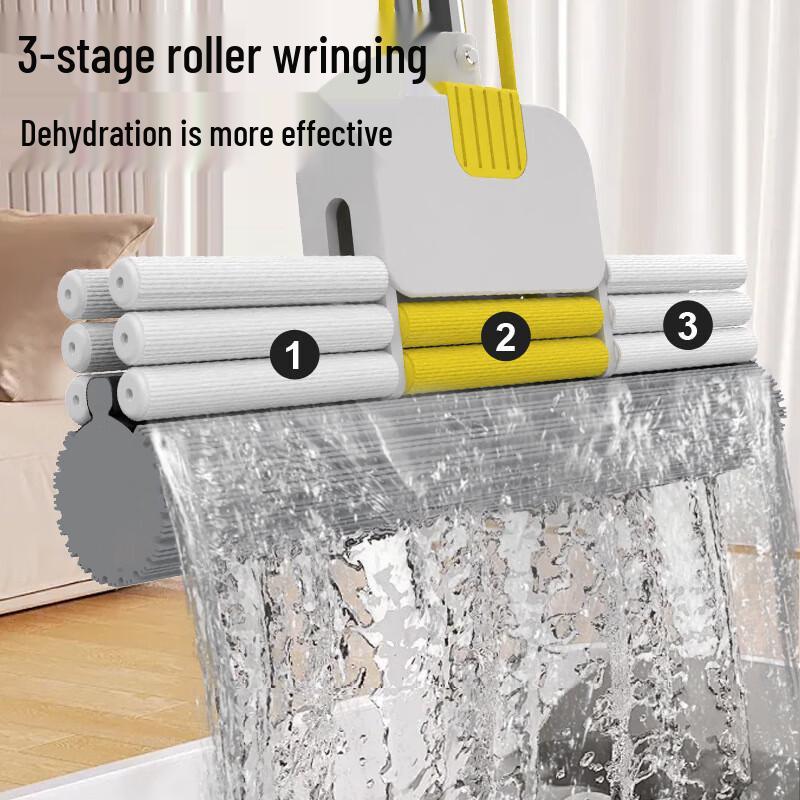 YIXI Dry Wet Roller Sponge Mop