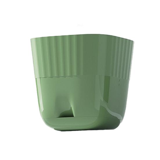 

Цветочный горшок, удобная гладкая поверхность, пластиковое сливное отверстие, дышащая кашпо для растений для ежедневного использования L зелёный