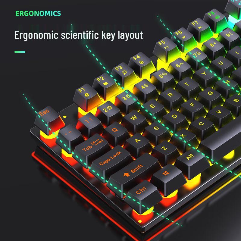 Gaming Backlit Wired Keyboard and Mouse Combo D320